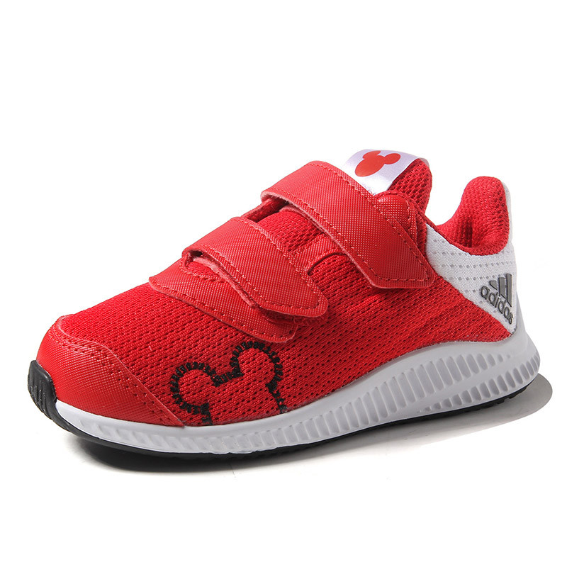 adidas阿迪达斯童17年新款男婴童0-4岁低帮魔术贴婴童鞋 BA9912 BA9912浅猩红+亮白+1号黑色 23码/适合脚长130mm