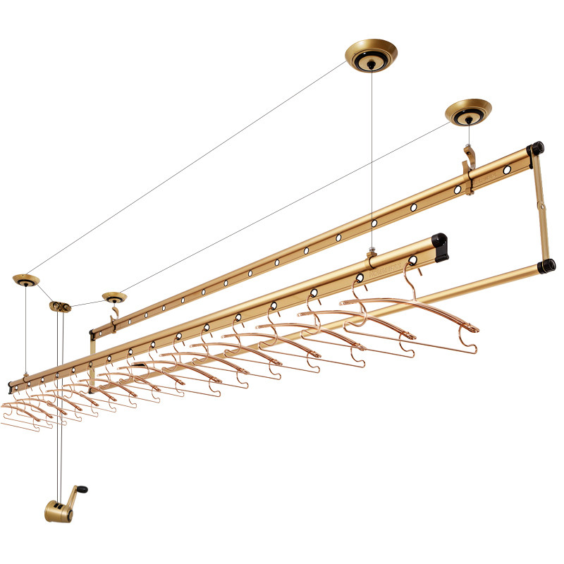 好太太(hotata)手动晾衣架gw-6601d 手摇三杆高清实拍图