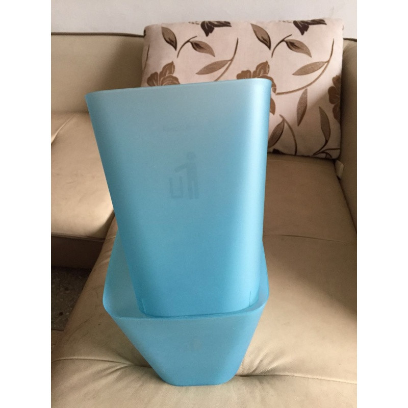 洗澡桶婴儿童宝宝装玩具的收纳筐篮带盖沐浴可坐小孩塑料箱子圆形_1 海蓝【不带压圈正方形】送垃圾袋