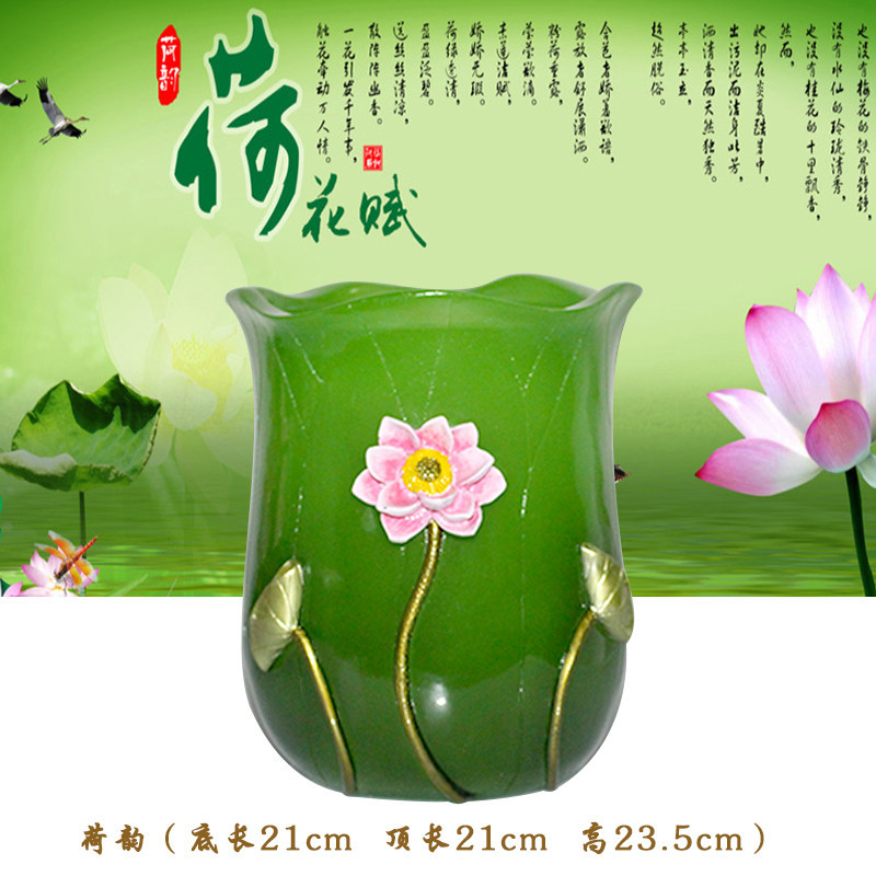 杰涛欧式收纳桶创意家用大号客厅垃圾桶卫生间带盖美式收纳桶_1 荷花收纳桶