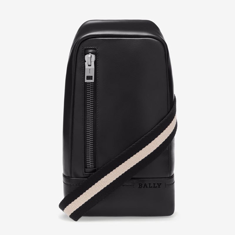 巴利(Bally) 男士单肩包斜跨包胸包 TANIS 黑色