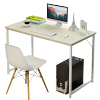 电脑台式桌家用电脑桌现代办公桌学习桌子简约书桌经济型简易桌子 100cm黄梨木色带书架