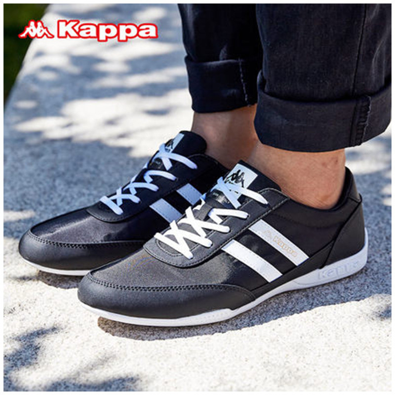 Kappa卡帕男鞋2017新款男时尚便装鞋运动鞋休闲鞋潮鞋低帮板鞋 黑色/漂白 43