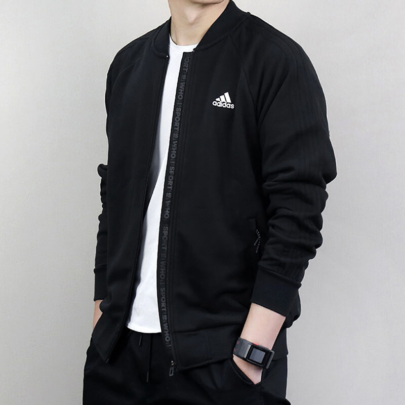 adidas阿迪达斯男装2018春夏新品休闲时尚舒适立领棒球服夹克外套CX4953 L(180/100A) 默认颜色