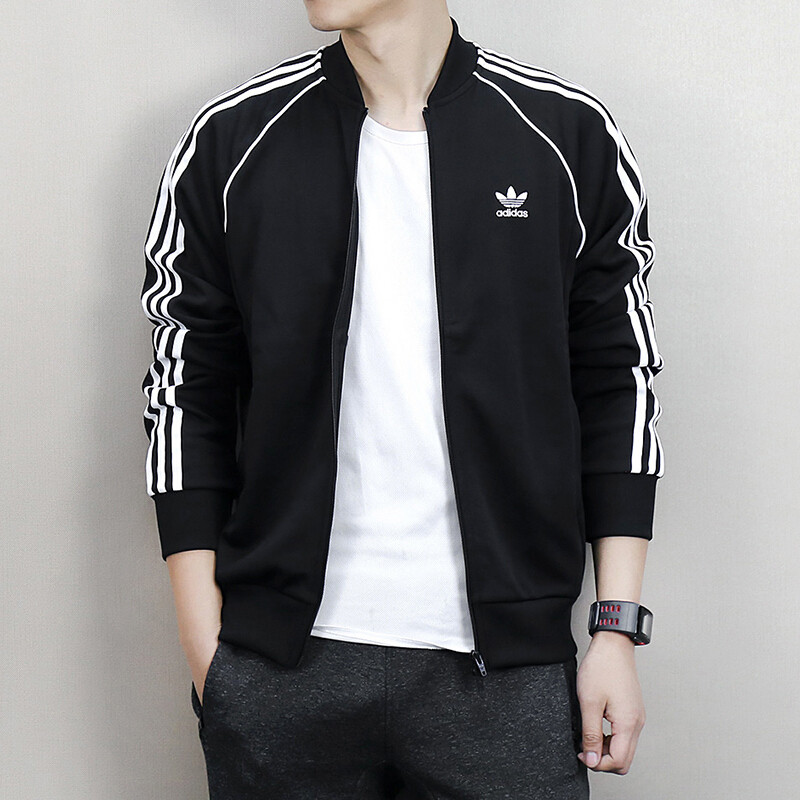 阿迪达斯男装新品三叶草运动休闲立领透气夹克外套CW1256 XL 默认颜色