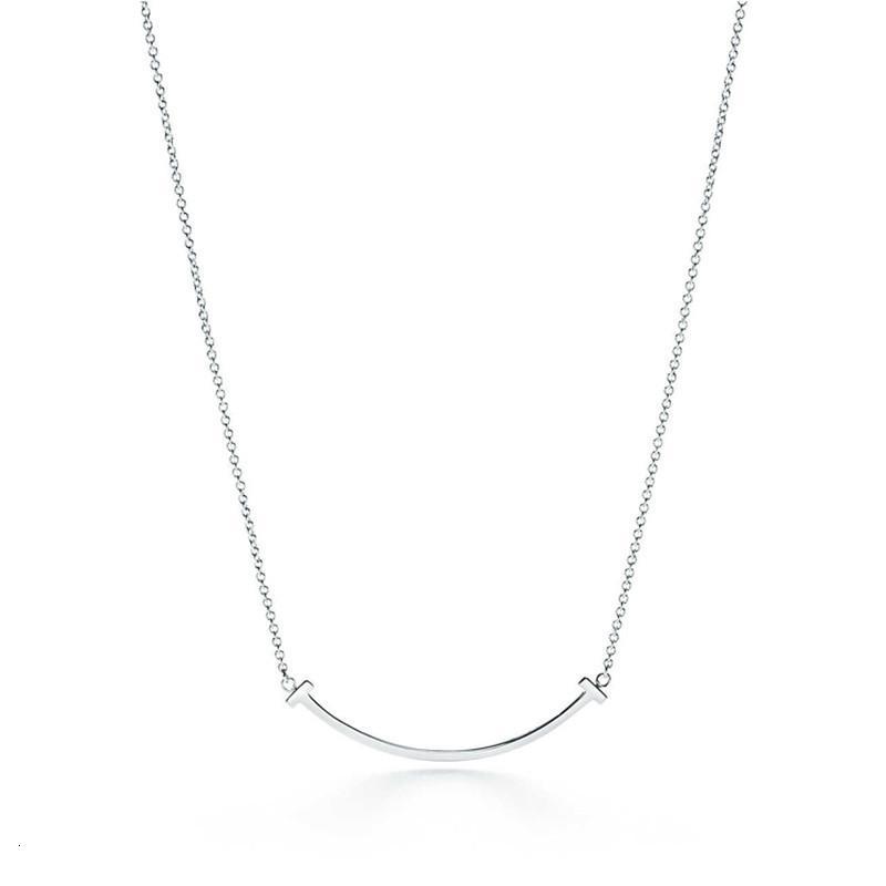 Tiffany&Co.蒂芙尼蒂芙尼微笑项链tiffany纯银笑脸吊坠我的前半_3 大号微笑45CM