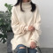 18款式秋冬bf风慵懒中高领宽松大码套头毛衣女长款开叉打底针织衫连衣裙 限时送运费险哦 橄绿灰