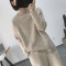 18款式半高领打底毛衣女套头秋冬2018新款女装韩版宽松长袖百搭针织衫 均码 燕麦色