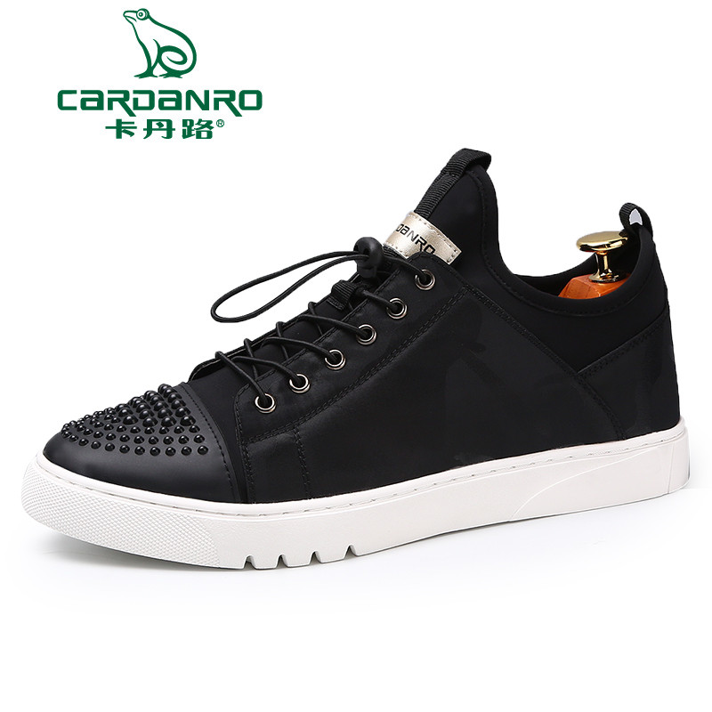 Cardanro/卡丹路流行男鞋高帮运动休闲鞋舒适潮鞋 黑色-DD91100301 39