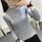 18款式毛衣女套头春秋2018新款韩版条纹针织打底衫女长袖百搭上衣服女装 均码 套餐2【8001灰色+8004杏色】