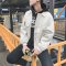 18款式春秋薄款夹克男学生日系韩版bf原宿宽松粉色外套潮流帅气百搭上衣 2XL 8号牛仔夹克