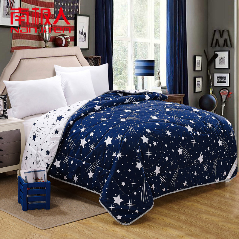 南极人(NanJiren)家纺 无印风条夏被夏凉被单人水洗棉新款夏季 棕条纹 150x200cm