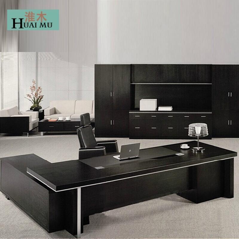 淮木（HUAIMU）办公家具现代时尚简约老板桌大班台主管办公桌经理台_3 2000*800班台+副柜