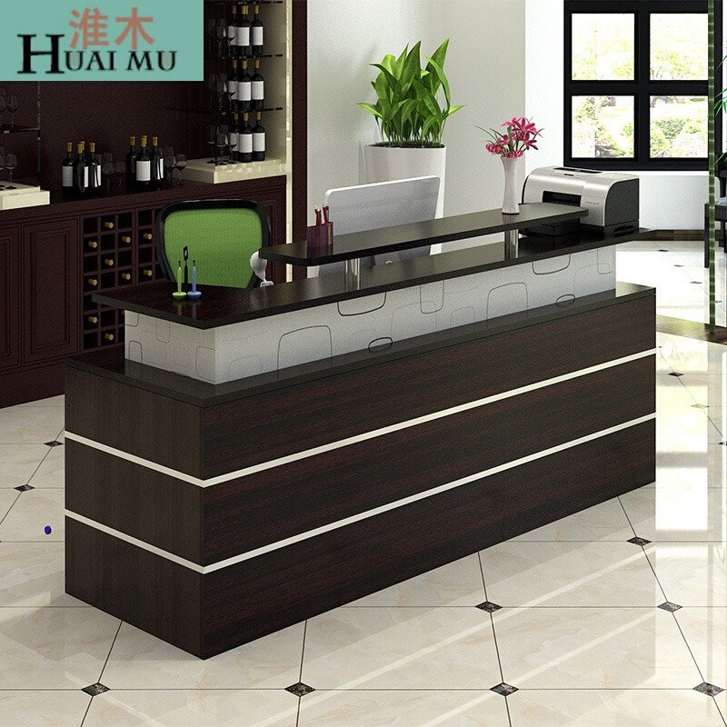 淮木（HUAIMU）收银台柜台简约收银台吧台接待台收银台柜台白色120x75x108 默认颜色