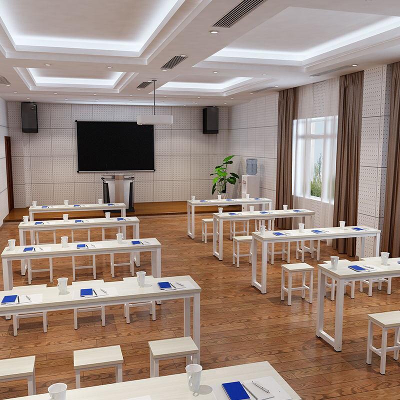 淮木（HUAIMU）桌学生课桌公司员工办公桌电脑桌会议桌长条桌钢木桌_3 70*40*75