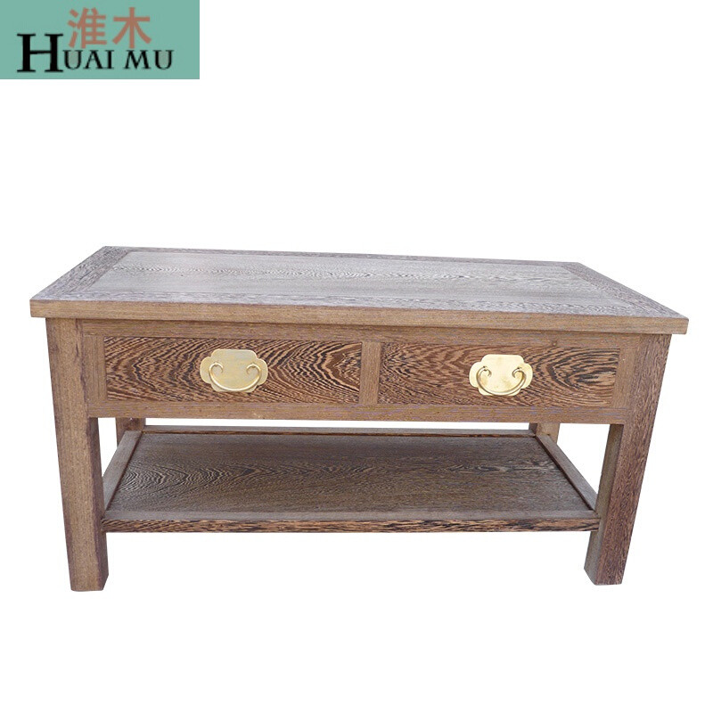 淮木（HUAIMU）中式实功夫茶几桌鸡翅泡茶桌简约小茶桌带抽屉家具茶艺桌长120X宽60X 长100X宽50X高50cm