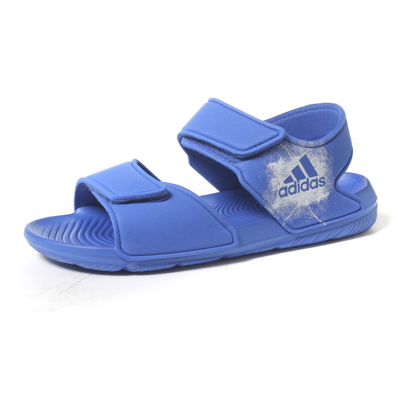 adidas阿迪达斯童2017新款运动鞋男鞋小童4-10岁魔术贴休闲凉鞋BA9289 BA9289蓝+白+白 33码/适合脚长200mm