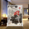 淮木（HUAIMU）中式屏风实木座屏屏风隔断客厅办公餐厅茶楼半透梅花座屏胡桃木120*18 松木100*180