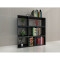创意书柜学生书架简约现代落地客厅置物架简易组合收纳架 黑色3个