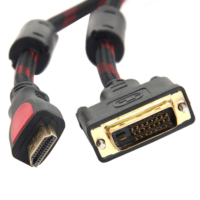 配线系列 hdmi转dvi线dvi转hdmi线电脑接电视1080p HDMI/DVI线 5米