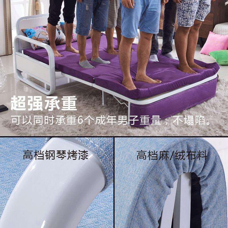 淮木沙床布艺可折叠拆洗1.2米1.5多功能小户型推拉两用单人双人客厅1.8米2厘米1.5米 1.5米2厘米