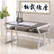 淮木书法桌书画桌毛笔写字台双层简易书桌办公桌培训绘画桌电脑桌 120*70*80