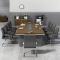淮木办公桌会议桌长桌简约现代长方形大型洽谈桌椅组合_5 5米+18把椅子