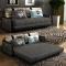 淮木沙床可折叠客厅双人1.8米1.5小户型多功能简约两用布艺拆洗三人1.8*1.9米乳胶款_1 1.0*1.9米海绵款