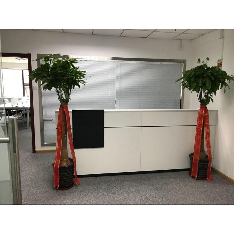 淮木办公家具接待台收银台吧台柜台迎宾台公司办公桌简约吧台前台_1 3.1-3.2米