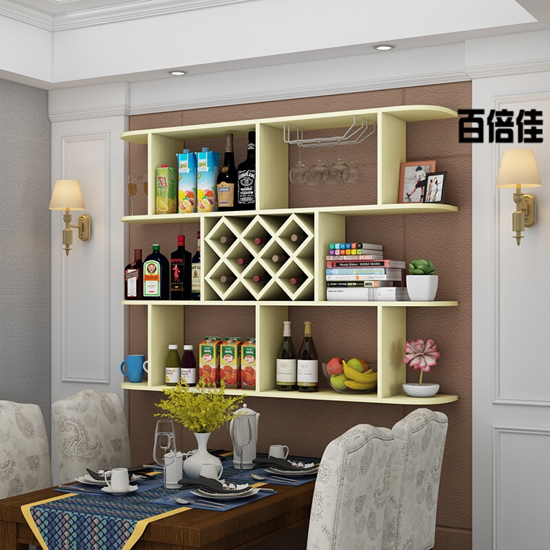 新款创意墙上酒架酒柜壁挂置物架壁柜背景墙客厅展示架创意装饰架现代红酒