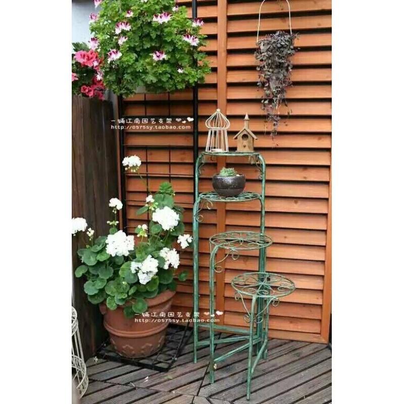 欧式做旧铁艺四层花架可收拢分开节省空间_1_0 默认颜色