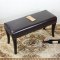 淮木真皮实木换鞋凳美式沙凳服装店试衣凳浴室长皮凳化妆凳搁脚凳 棕色真皮82长