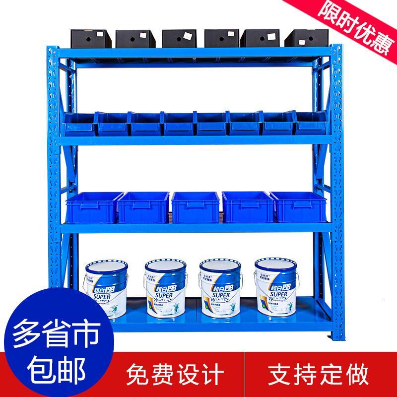 淮木抗压货架耐用小巧超市货架玩具店陈列架库房美甲店母婴防变形服_0 中150*50*200副架4层