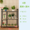 花架多层铁艺阳台多肉植物架绿萝客厅室内落地花盆架子花店展示架_7 A款黑架+原木