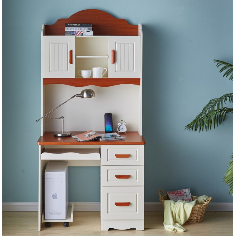 淮木欧式带书架耐用书桌办公桌桌子宿舍小学生学生宿舍卧室雕花家地中海6391米 地中海6391米