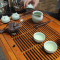 茶桌椅组合阳台茶桌火烧石功夫茶几实木仿古茶几泡茶桌创意小方桌_7 预订新款全实木长方形小茶桌不含登