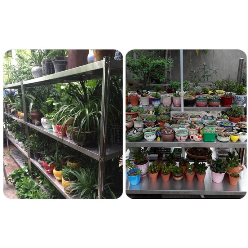 置物架不锈钢厨房架五层厨具收纳架饭店后厨蔬菜架货架微波炉架子_8 加厚长90宽35高180五层