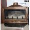 新款创意壁炉嵌入式燃木真火壁炉铸铁燃木壁炉0.9米壁炉芯火炉 古铜色壁炉门