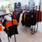 中岛服装展示架新款服装店双排货架铁艺货架加固型两边挂衣服架子_6 无板长度100cm（黑色）