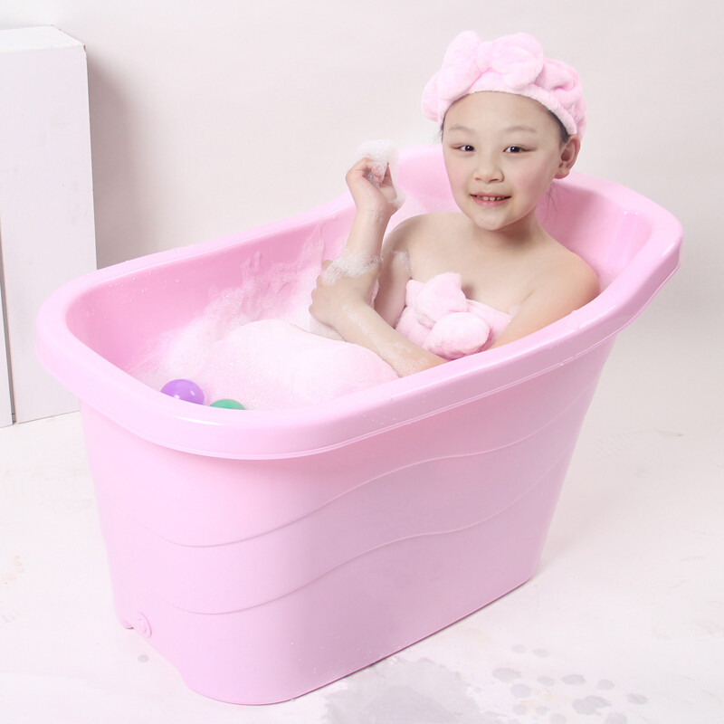 特大号儿童宝宝浴桶加厚保温小孩泡澡浴盆桶子洗澡盆沐浴桶 白色