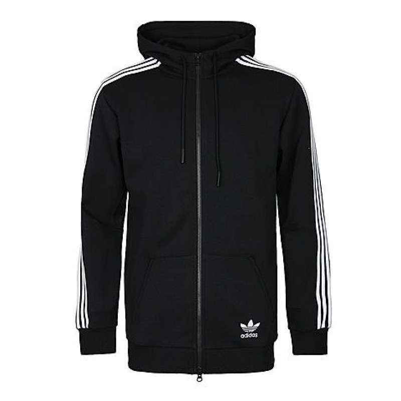 adidasOriginals阿迪三叶草2018男子运动针织开衫外套-CW5068 S 黑