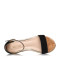 BASTO/百思图夏季专柜同款黑色羊皮简约一字坡跟女凉鞋TG217BL7 深兰色 37码