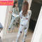 新品春秋仿真丝绸长袖睡衣女夏甜美可爱小清新青年公主家居服套装_2 L CM-139#鸡蛋花【蓝色】