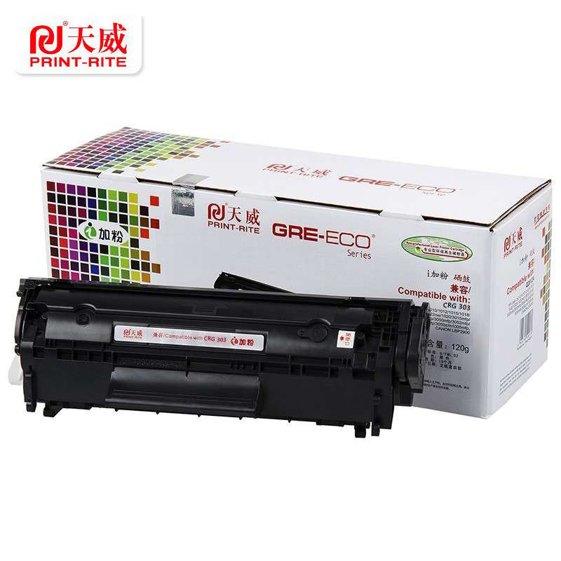 天威（PRINT-RITE）CRG303硒鼓 适用佳能LBP2900 黑色
