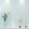 儿童房壁纸可爱卡通图案凯蒂猫墙纸环保3D立体男孩女孩卧室背景_6 蓝色W6102