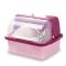 碗柜塑料厨房沥水碗架带盖碗碟架放碗箱碗筷餐具收纳盒碗盘置物架生活日用家居家装建材主材厨卫挂_10 小号翻盖蓝色