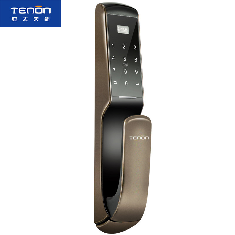 亚太天能（TENON）微信智能安防指纹锁 锌合金家用指纹密码锁电子门锁 A1 红古铜（标准版）适配ios;Android