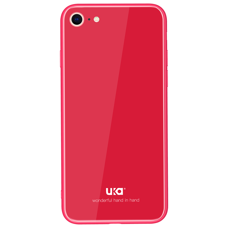 优加 iPhone 7/8玻璃手机壳*红色