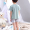 茵珠麗YinZhuli 2018短袖短裤家庭装纯棉儿童家居服套装 夏季全棉卡通亲子全家装男女士情侣睡衣5035 女童款10码 3号款