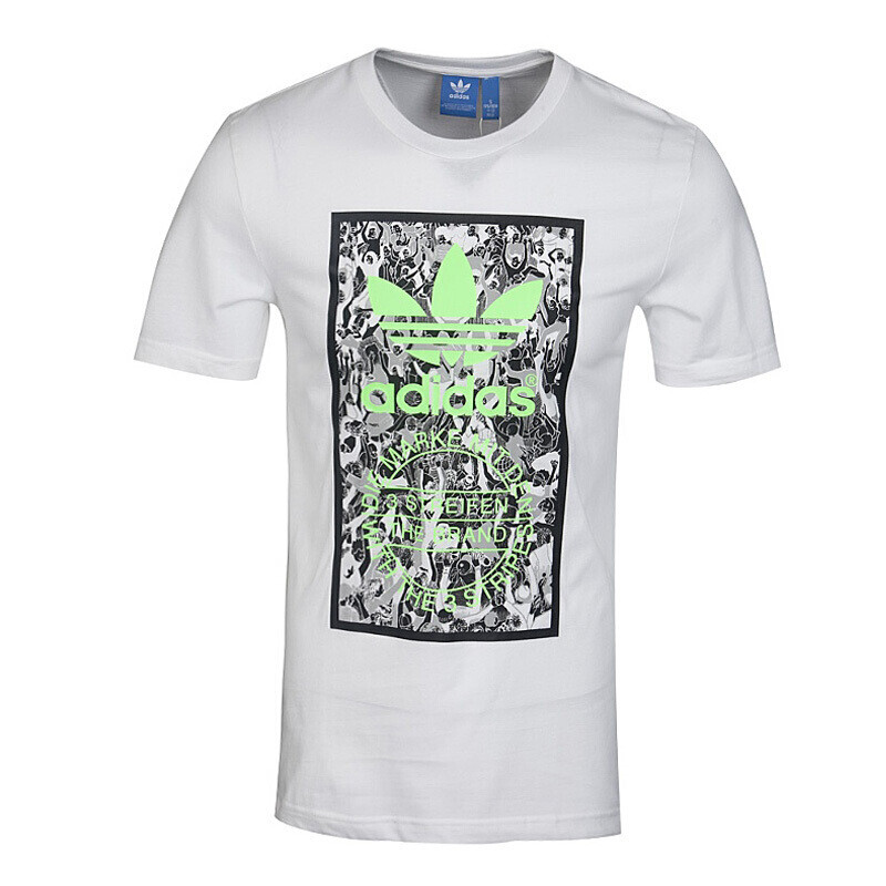 ADIDAS阿迪达斯三叶草新款男子运动舒适透气短袖T恤BQ7696 M BQ7696